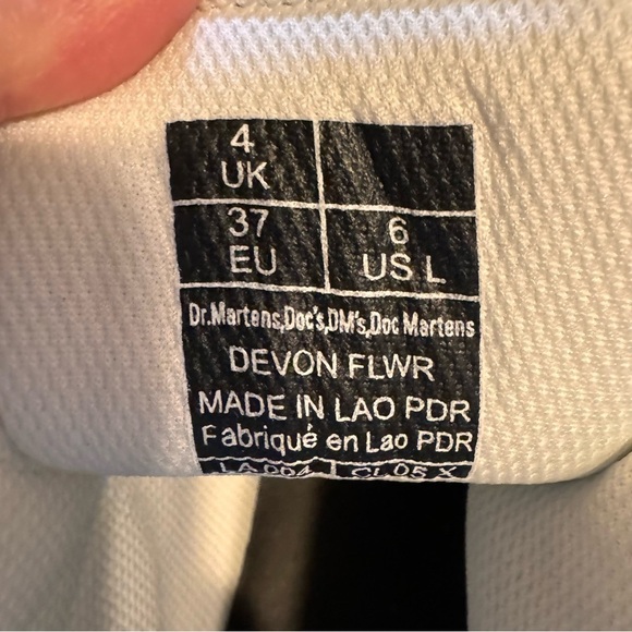 Dr. Martens White Ankle Boots with Black Soles - Picture 7 of 7